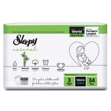 Sleepy Natural - Baby Diaper - 3|Midi