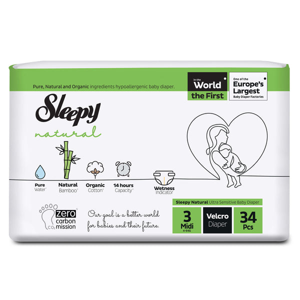 Sleepy Natural - Baby Diaper - 3|Midi