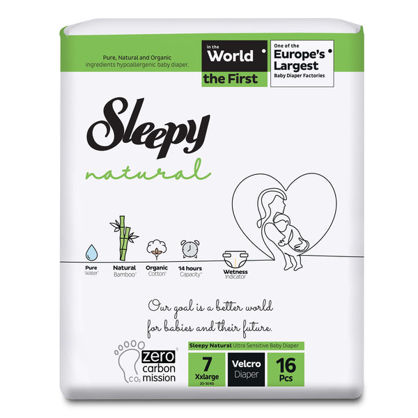 Sleepy Natural - Baby Diaper - 7|XXLarge