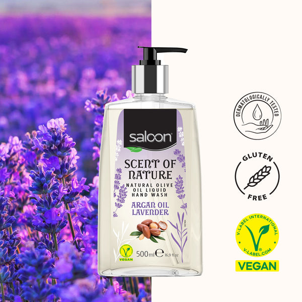 Saloon Premium Vegan Soap | Argan Oil - Levander - 17 oz (500ml)
