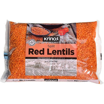 Krinos - Split Red Lentils, 1kg