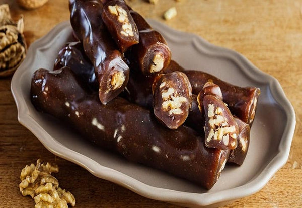 Vacuumed Roll of Candy with Grape Molasses & Walnut / Cevizli Sucuk / Churchkhela