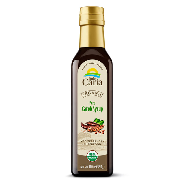 Little Caria Organic Carob Syrup / Extract - USDA ORGANIC, Mediterranean SUPERFOOD, 11.6 oz