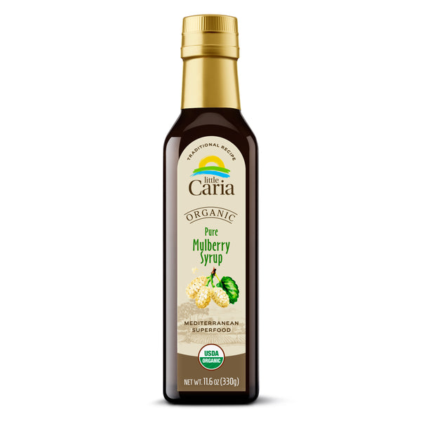 Little Caria Organic Mulberry Syrup | Extract - USDA Organic, Mediterranean Superfood, 11.6 oz