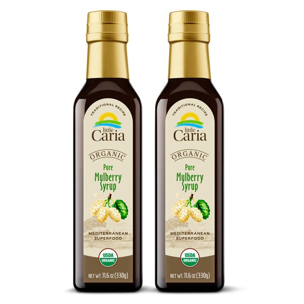 Little Caria Organic Mulberry Syrup | Extract - USDA Organic, Mediterranean Superfood, 11.6 oz