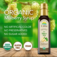 Little Caria Organic Mulberry Syrup | Extract - USDA Organic, Mediterranean Superfood, 11.6 oz